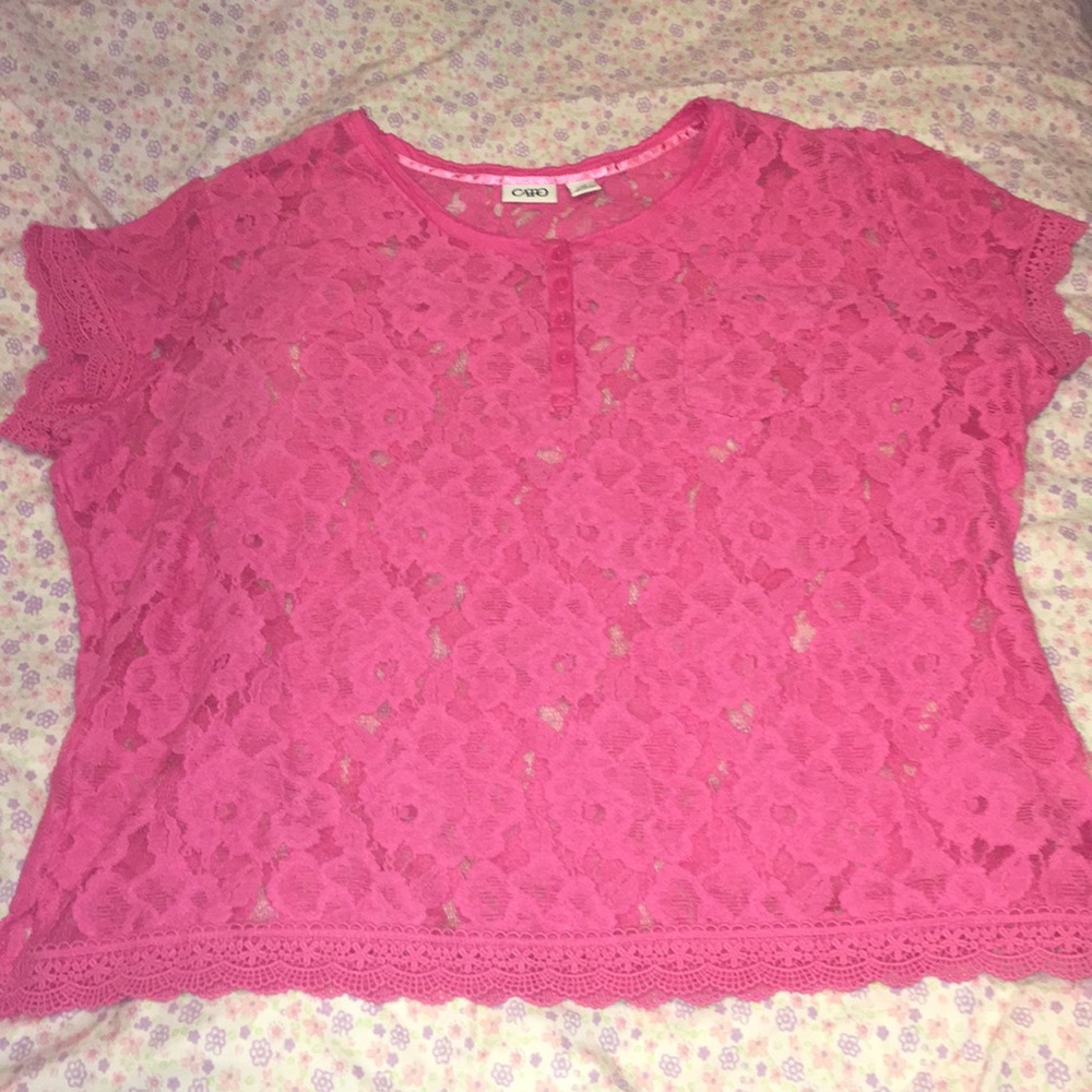 See Through Pink Shirt!